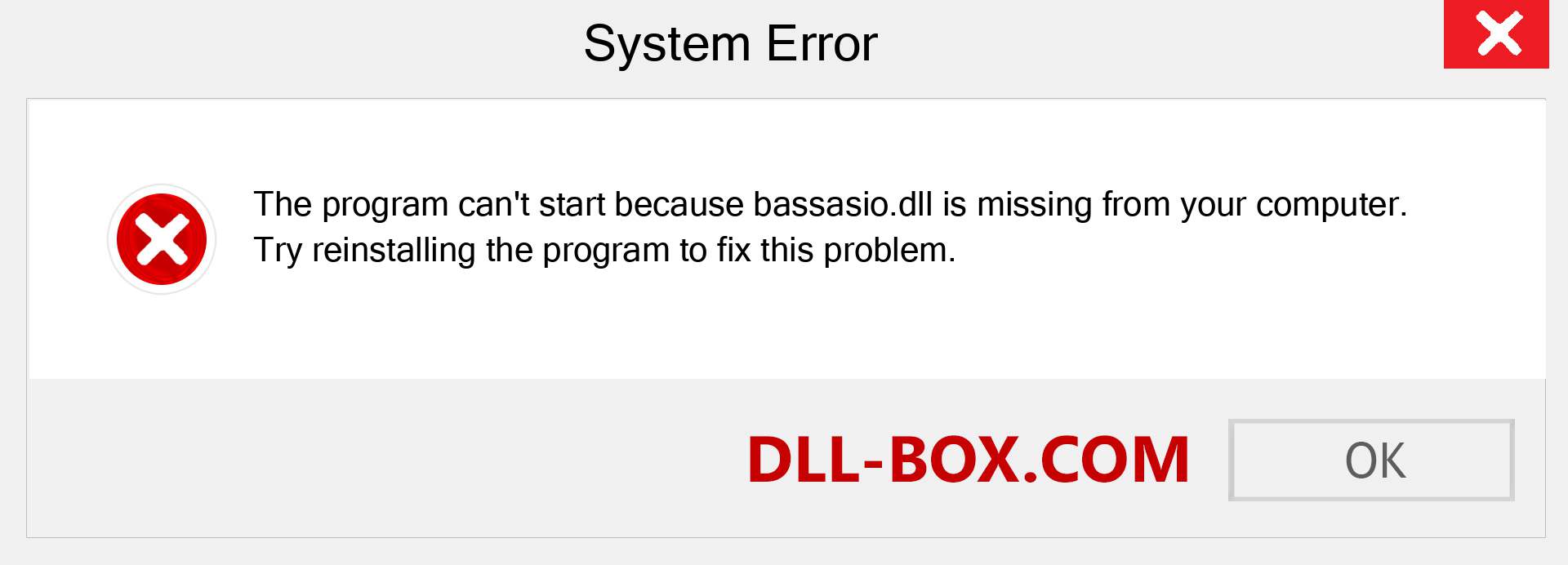  bassasio.dll file is missing?. Download for Windows 7, 8, 10 - Fix  bassasio dll Missing Error on Windows, photos, images